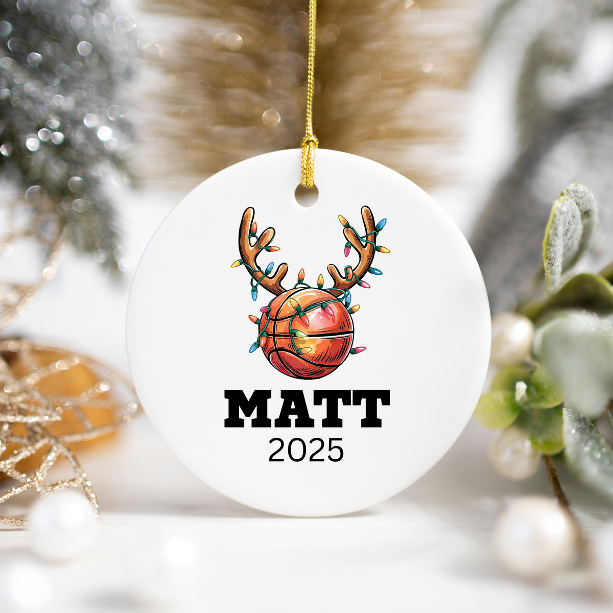 Ornament for Basketball Player Personalized Basketball Keepsake Custom Holiday Gift for Boys and Girls 2025 Personalized Orna