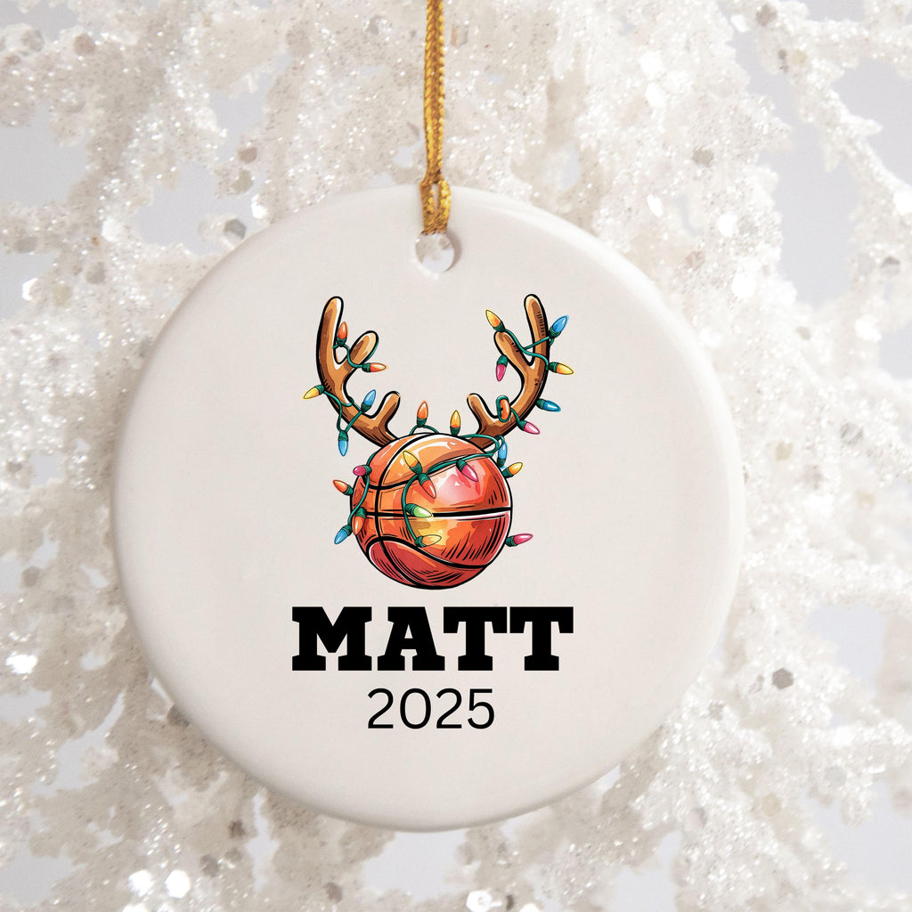 Personalized Basketball Christmas Ornament
