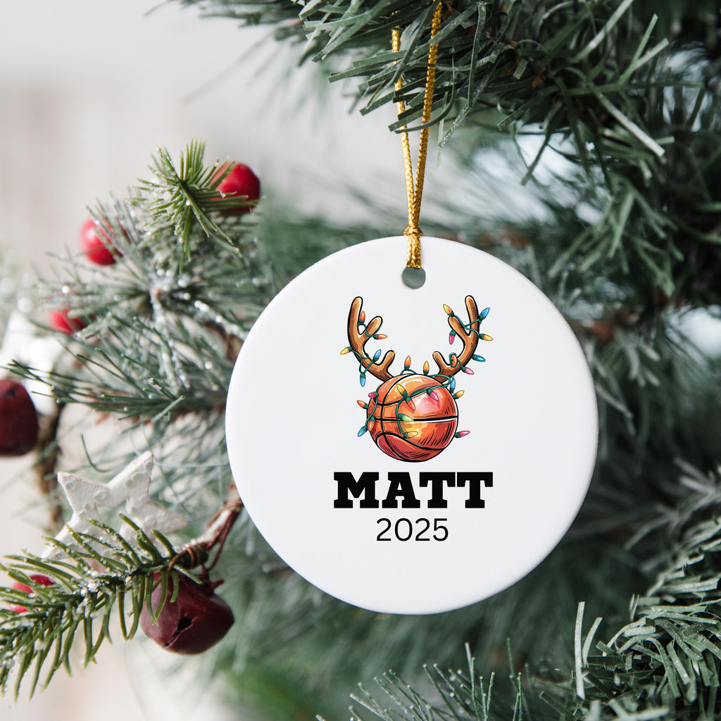Personalized Basketball Christmas Ornament