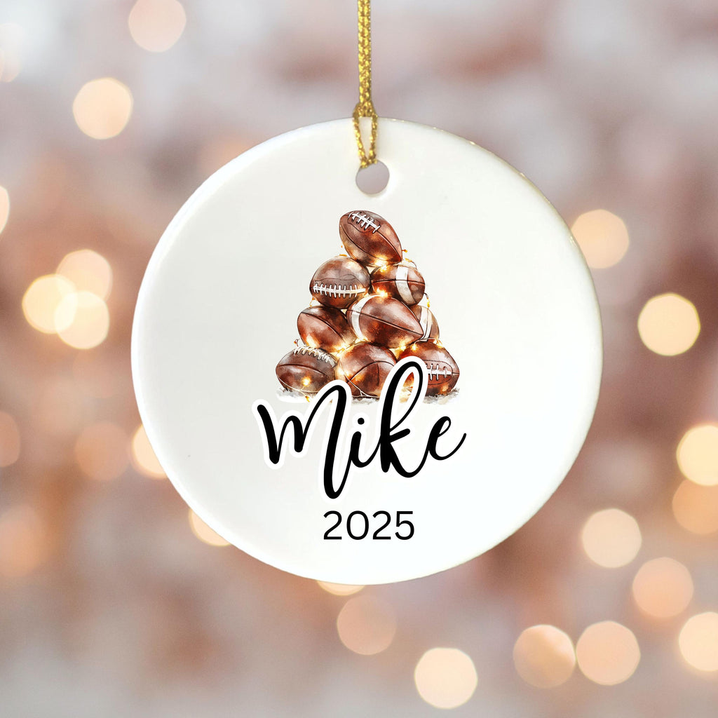 Personalized Football Christmas Ornament