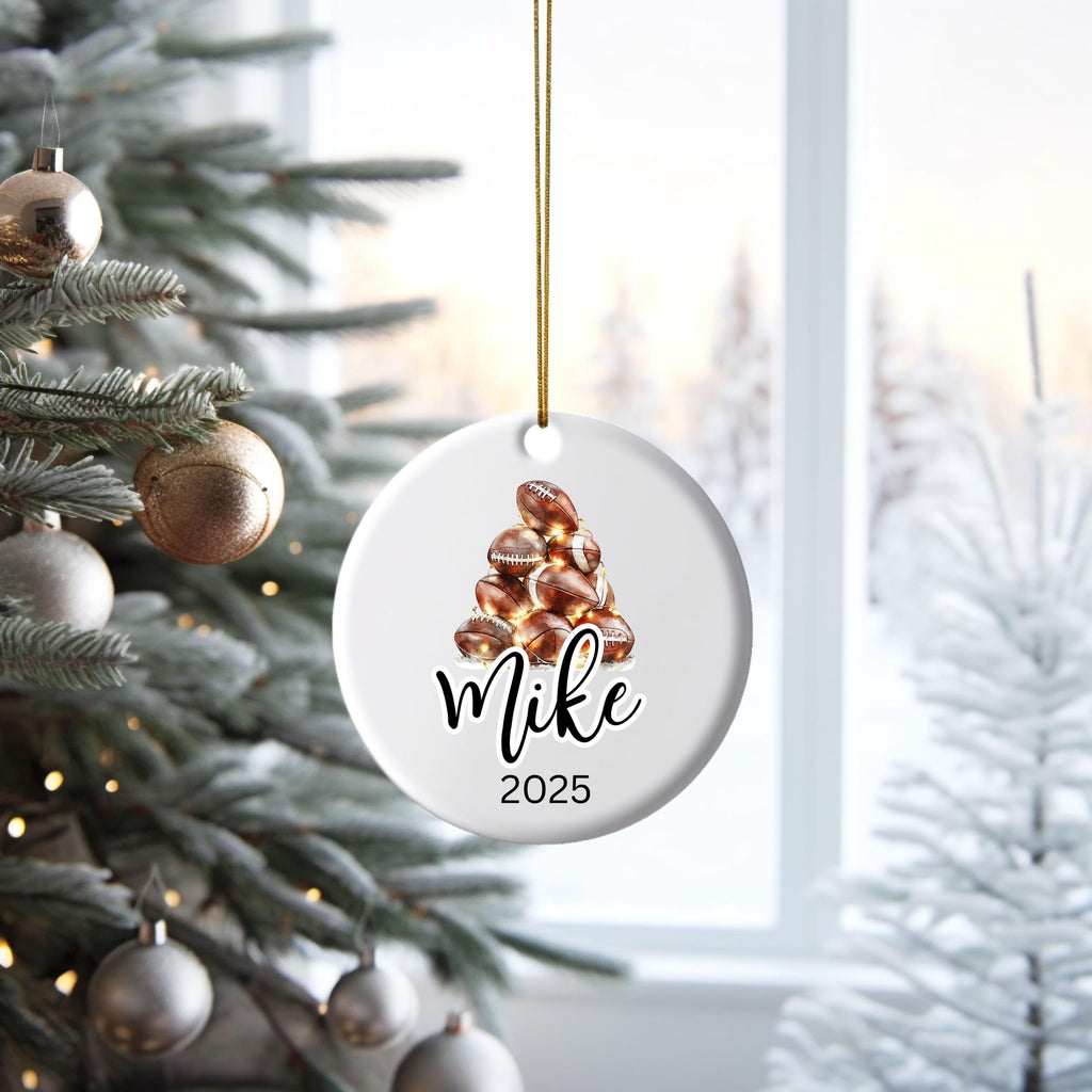 Personalized Football Christmas Ornament