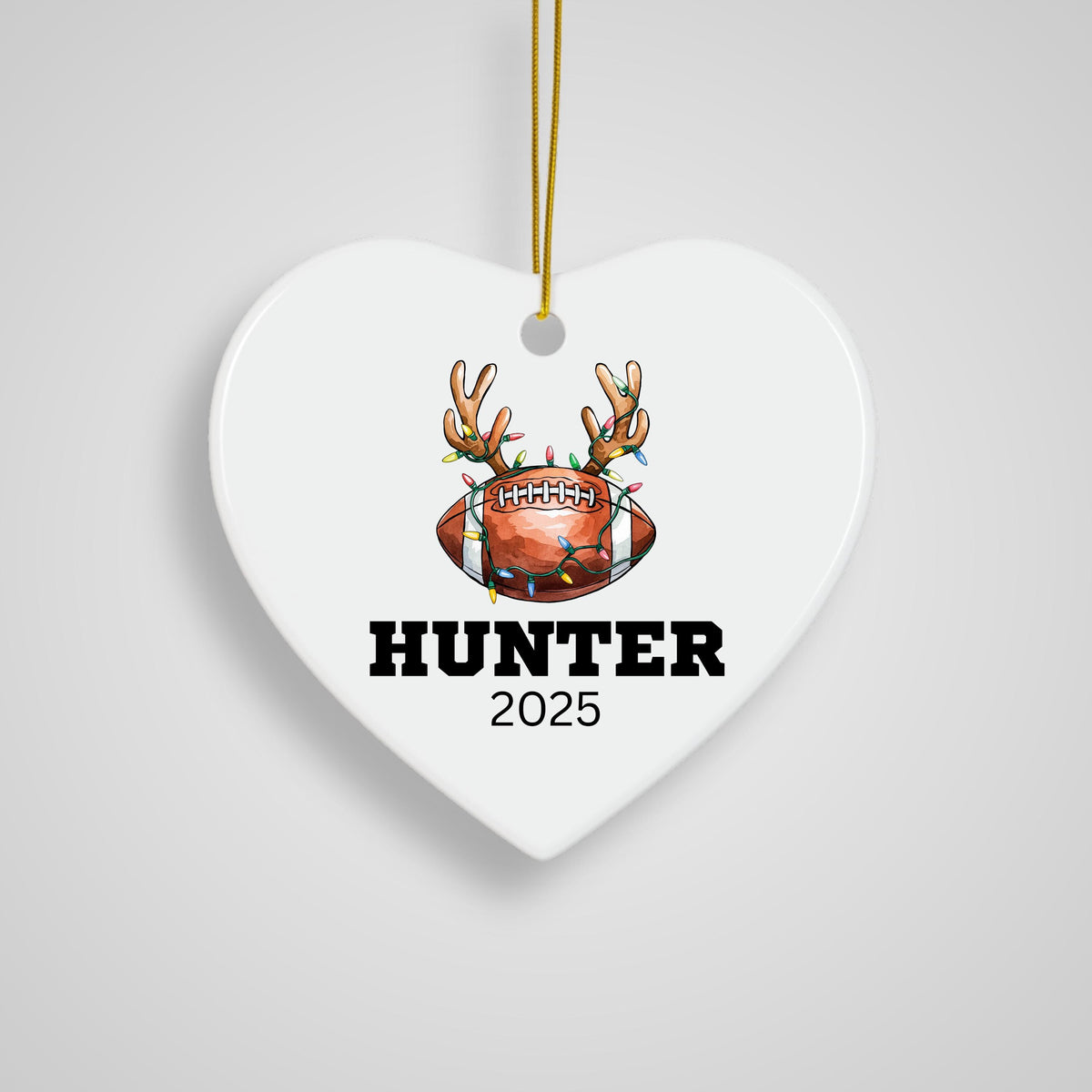 Personalized Football Christmas Ornament