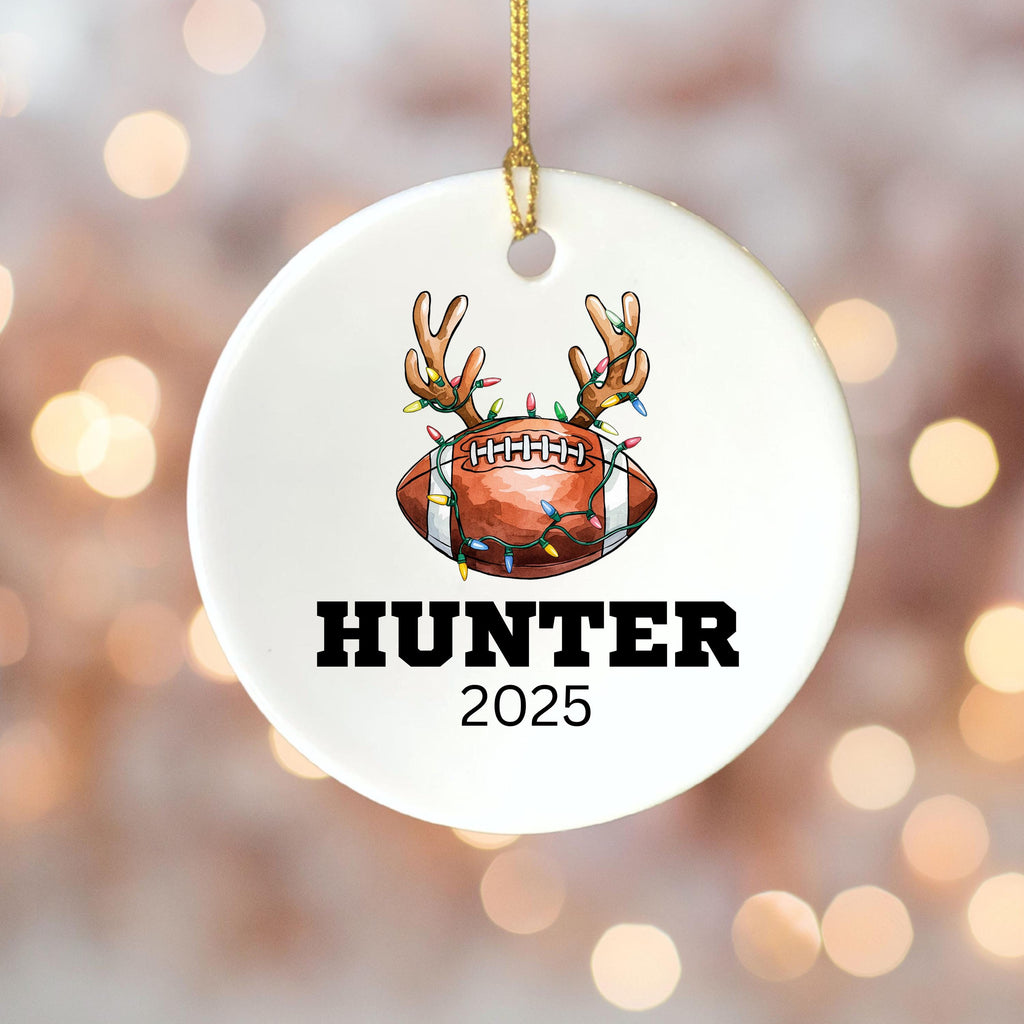 Personalized Football Christmas Ornament