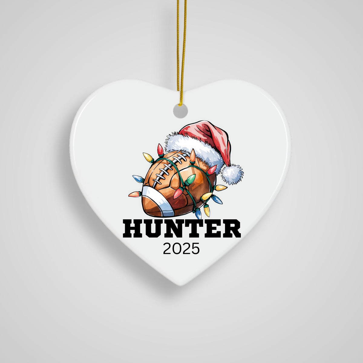 Personalized Football Christmas Ornament