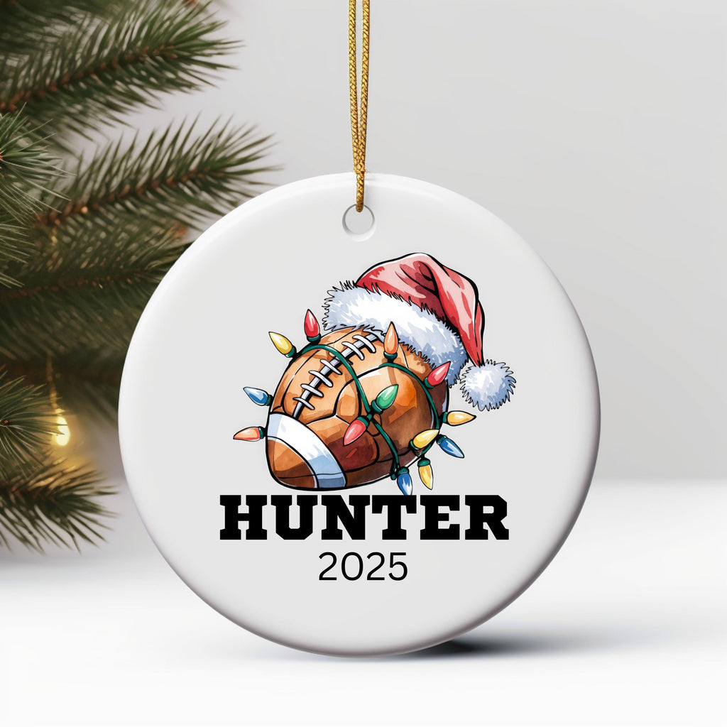 Personalized Football Christmas Ornament