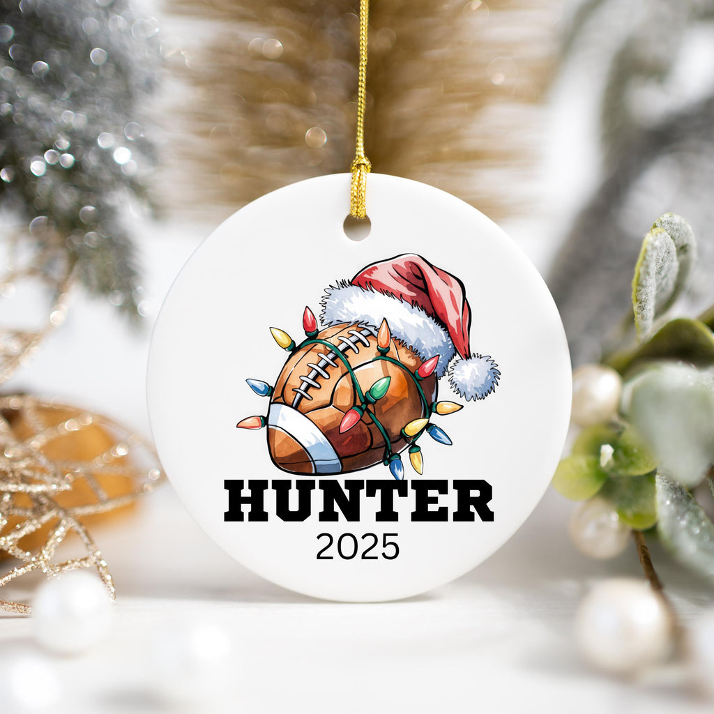 Personalized Football Christmas Ornament