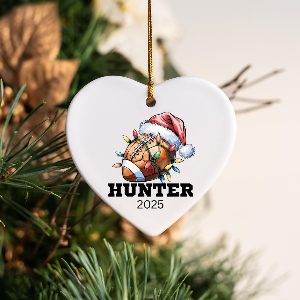 Personalized Football Christmas Ornament