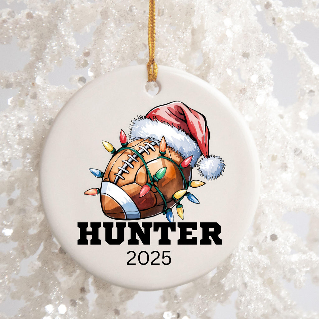 Personalized Football Christmas Ornament
