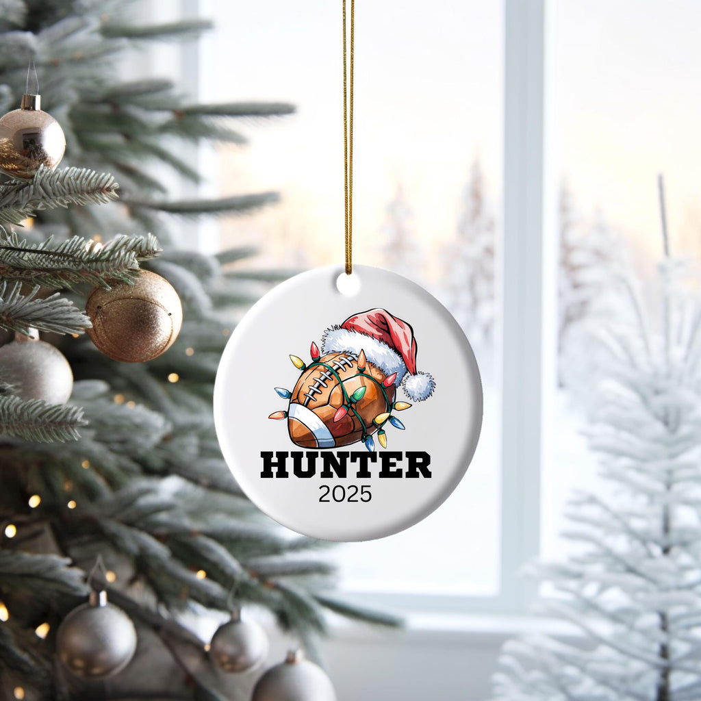 Personalized Football Christmas Ornament