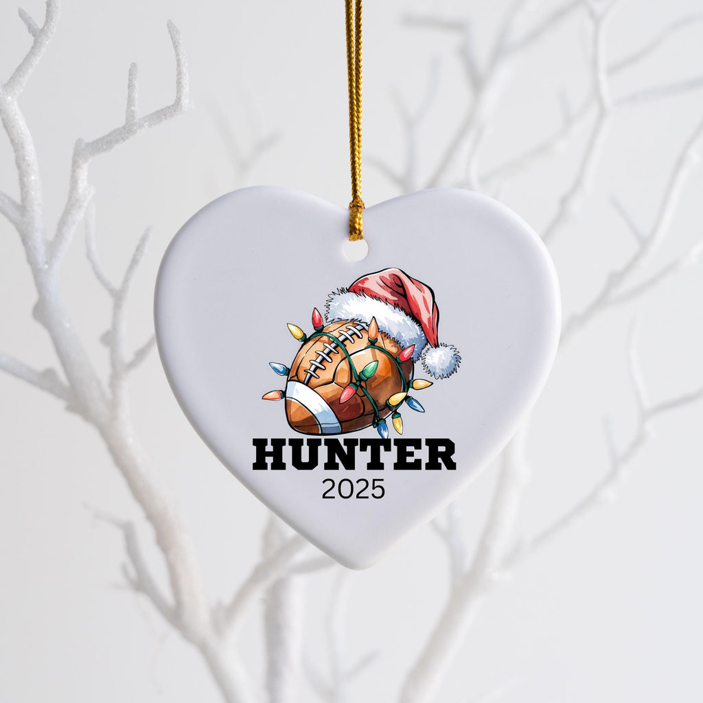 Personalized Football Christmas Ornament