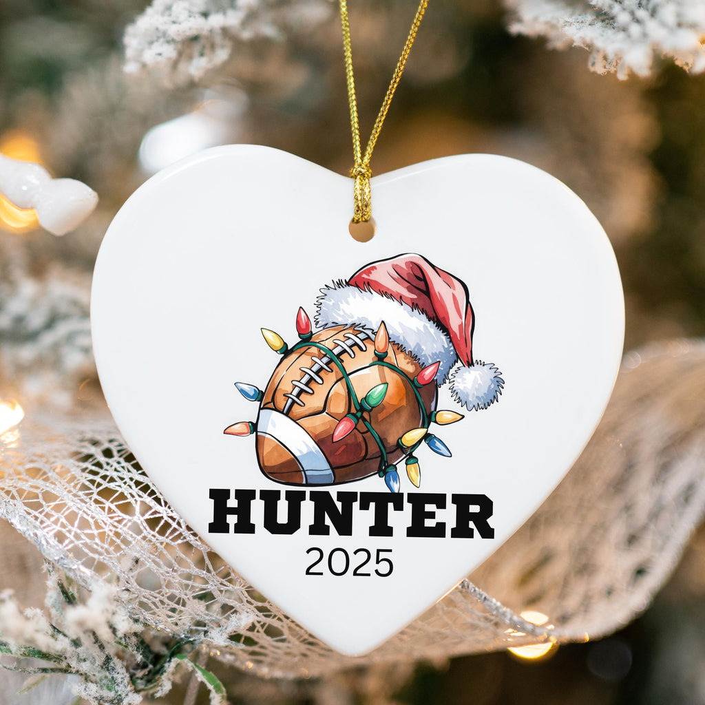 Personalized Football Christmas Ornament