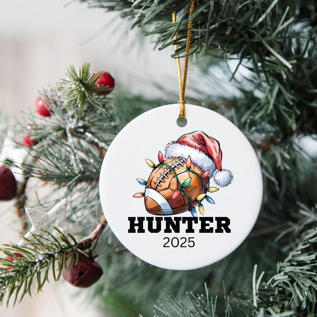Personalized Football Christmas Ornament