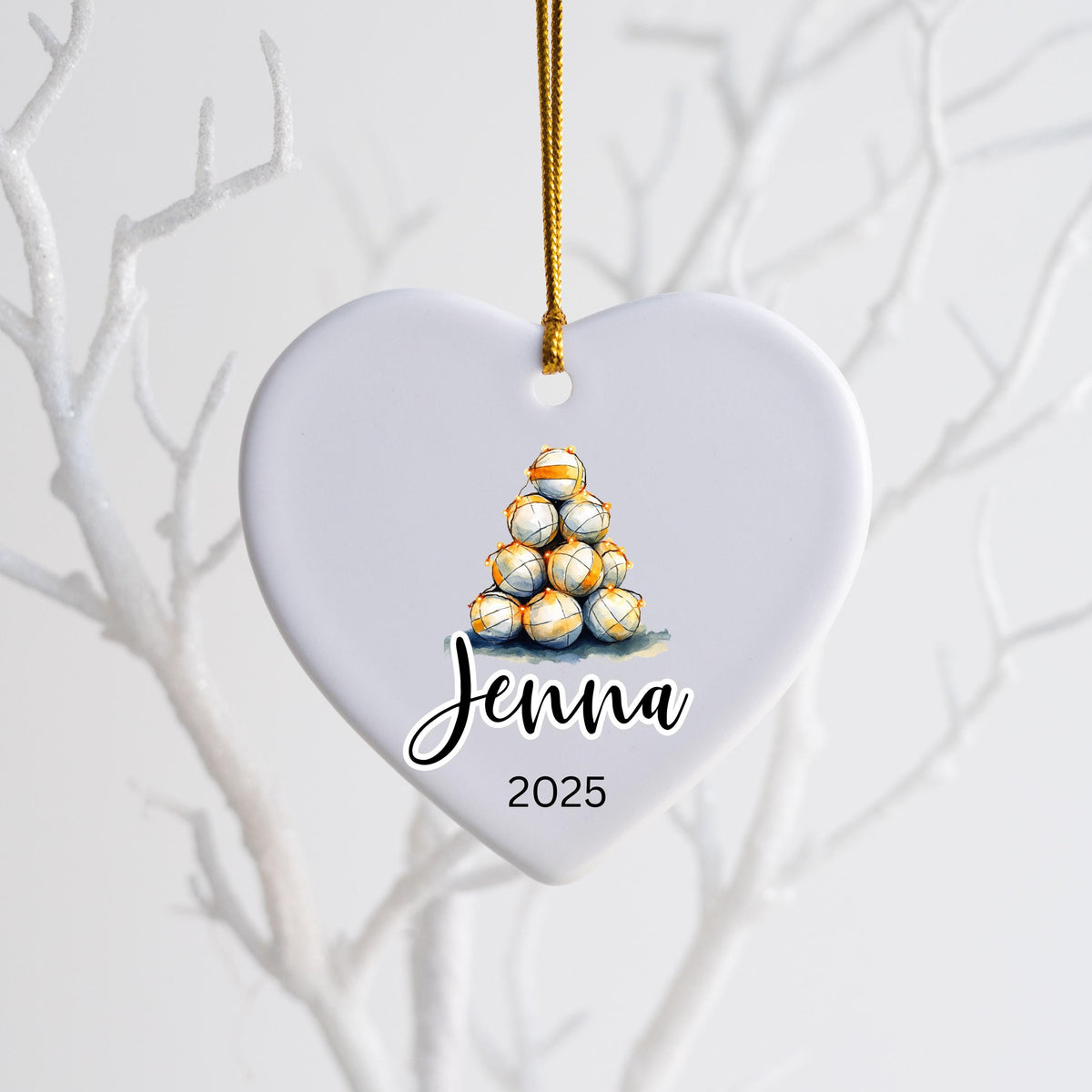 Personalized Volleyball Christmas Ornament Custom Volleyball Christmas Ornament Keepsake Gift Volleyball Team Player Stocking