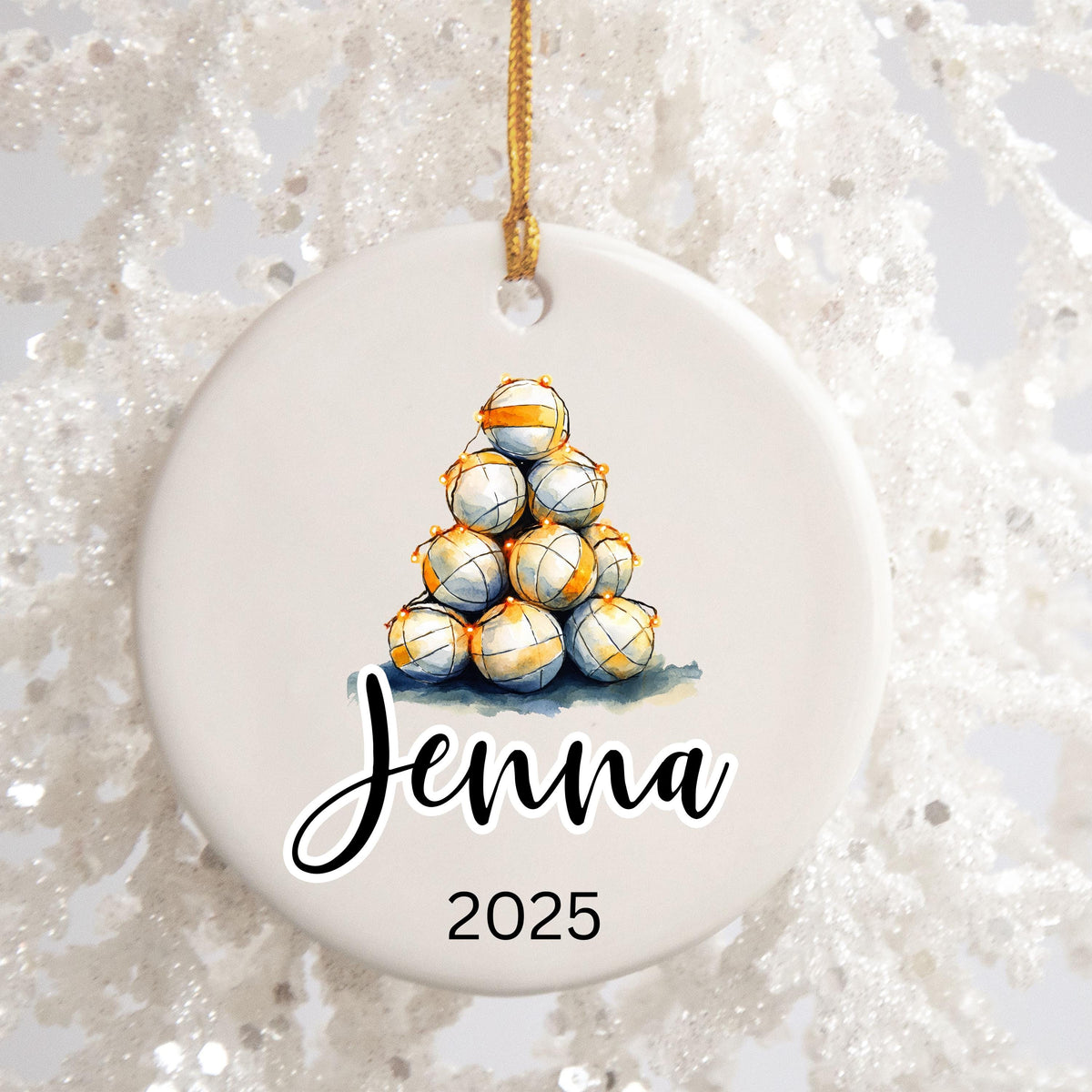 Personalized Volleyball Christmas Ornament Custom Volleyball Christmas Ornament Keepsake Gift Volleyball Team Player Stocking