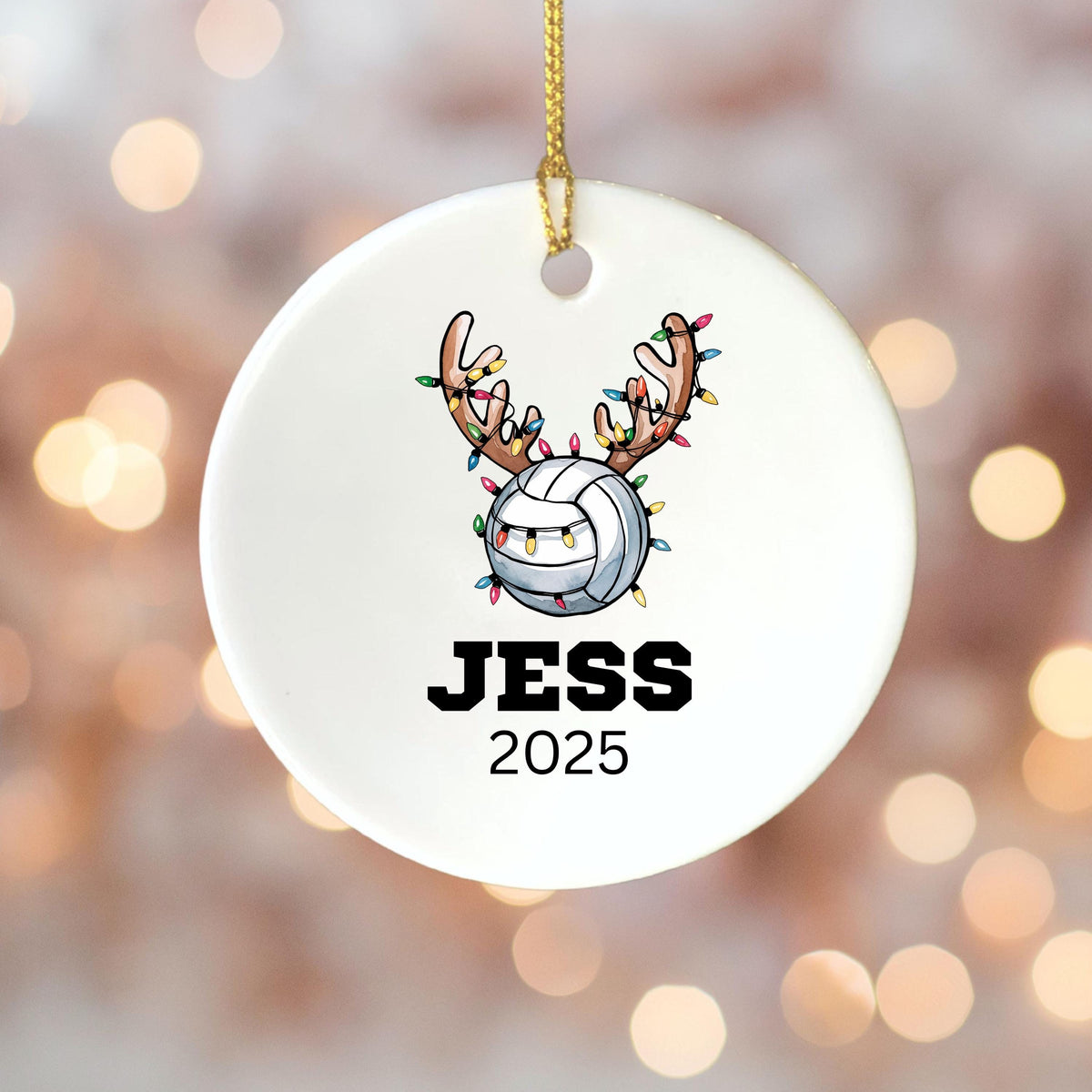 Personalized Volleyball Christmas Ornament Custom Volleyball Christmas Ornament Keepsake Gift Volleyball Team Player Stocking