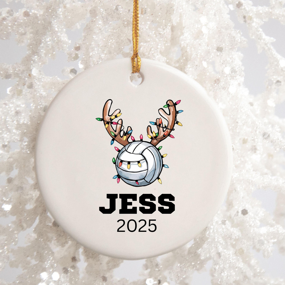 Personalized Volleyball Christmas Ornament