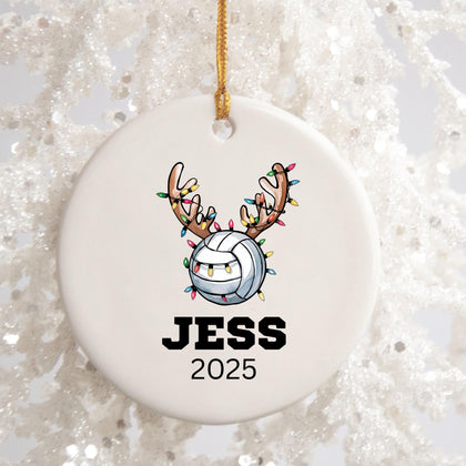 Personalized Volleyball Christmas Ornament