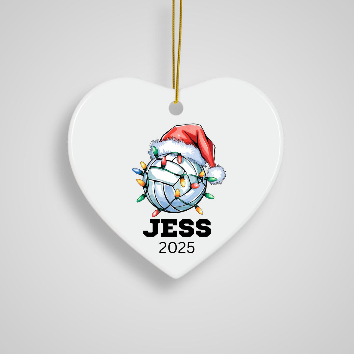 Personalized Volleyball Christmas Ornament Custom Volleyball Christmas Ornament Keepsake Gift Volleyball Team Player Stocking