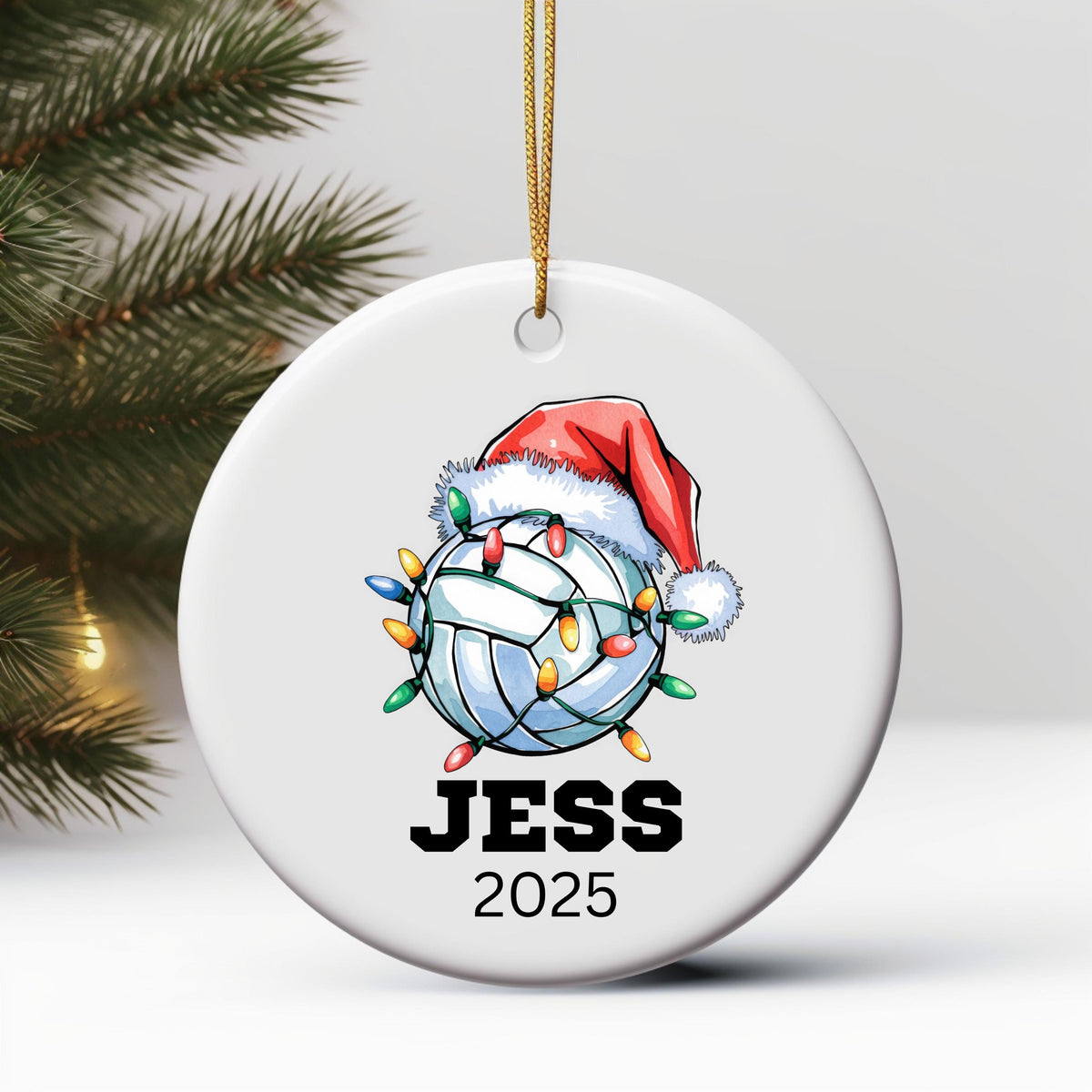Personalized Volleyball Christmas Ornament Custom Volleyball Christmas Ornament Keepsake Gift Volleyball Team Player Stocking