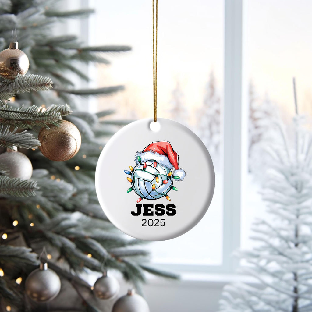 Personalized Volleyball Christmas Ornament Custom Volleyball Christmas Ornament Keepsake Gift Volleyball Team Player Stocking
