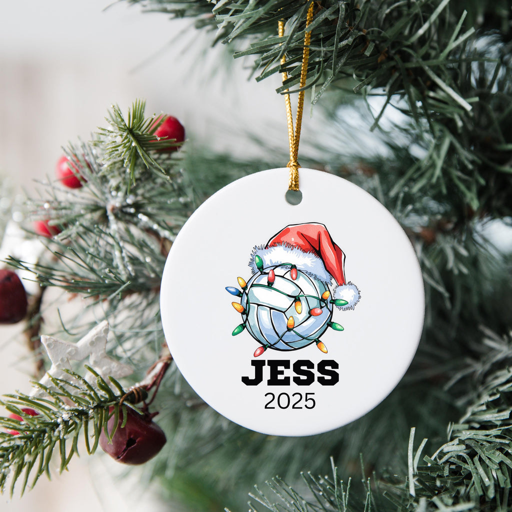 Personalized Volleyball Christmas Ornament Custom Volleyball Christmas Ornament Keepsake Gift Volleyball Team Player Stocking