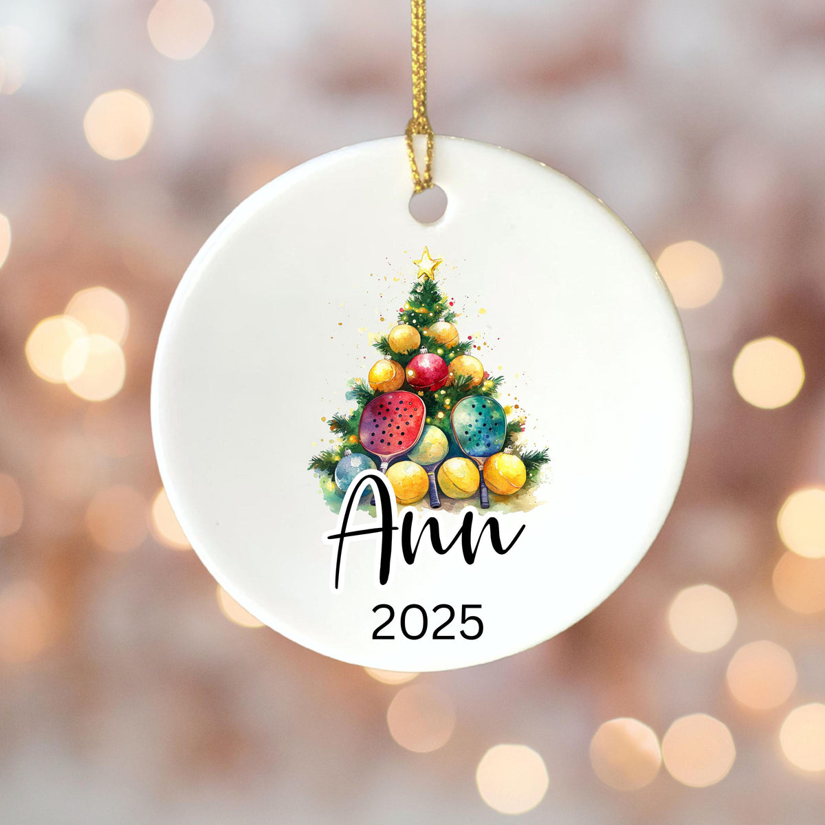 Personalized Pickleball Ornament Custom Pickleball Partner Gift Pickleball Player Ornament Gifts for Pickleball Lover Pickleb