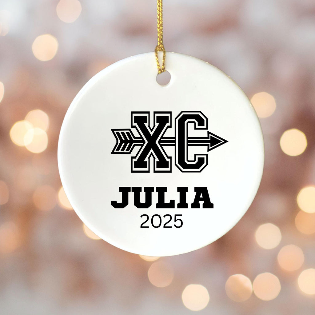 Personalized Cross Country Christmas Ornament