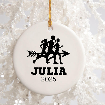 Personalized Cross Country Christmas Ornament