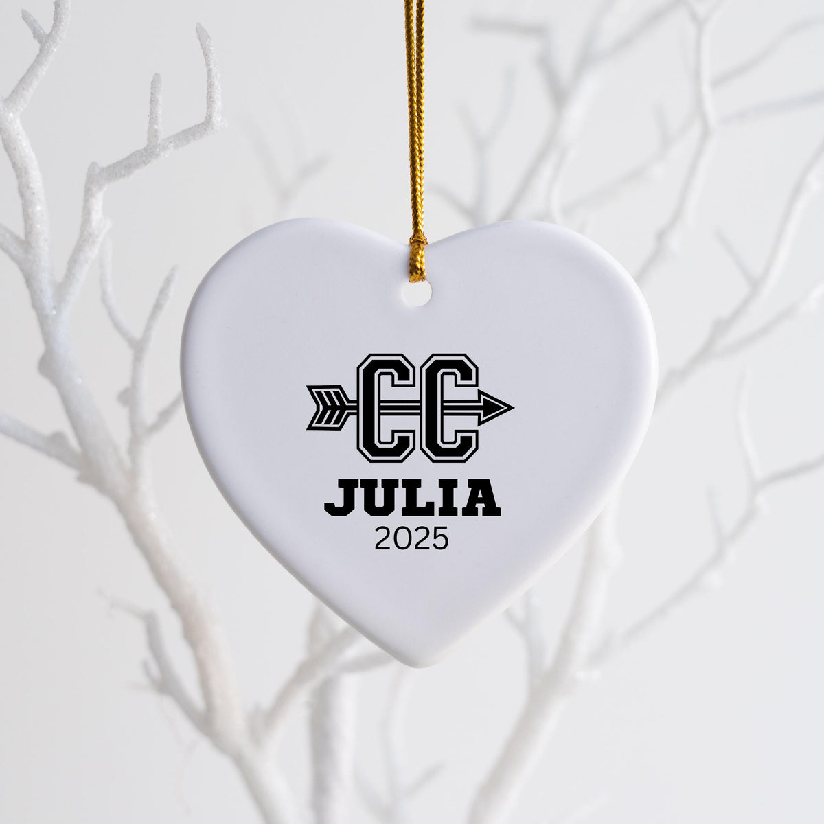 Personalized Cross Country Christmas Ornament