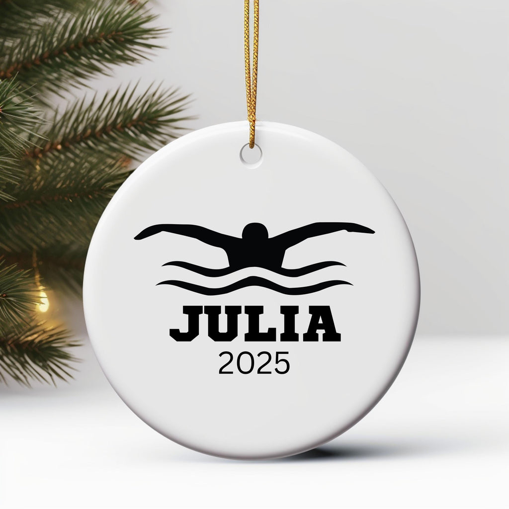 Personalized Swimming Christmas Ornament Gift for Swimmer Swimmer Gift Christmas Gift for Swimming Enthusiast Gift for swim t