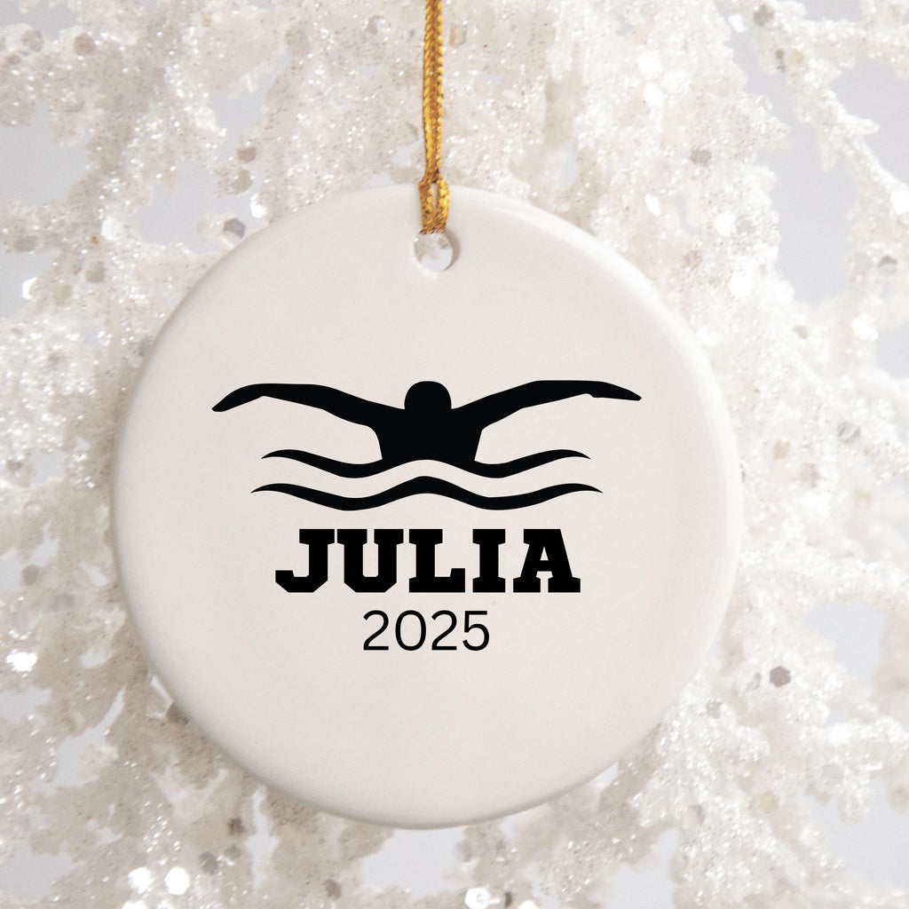 Personalized Swimming Christmas Ornament Gift for Swimmer Swimmer Gift Christmas Gift for Swimming Enthusiast Gift for swim t