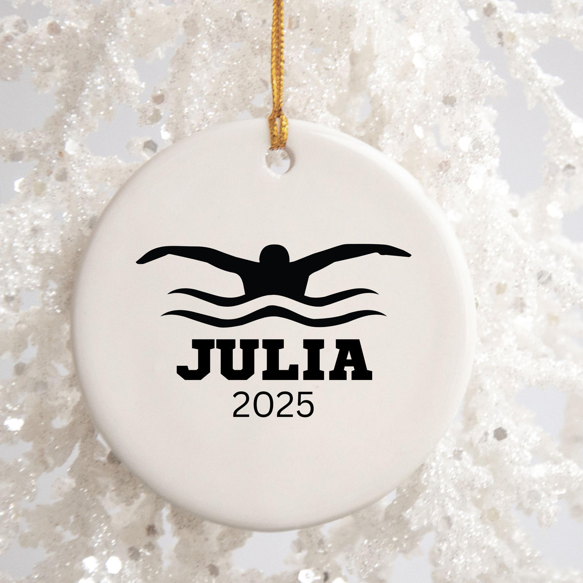 Personalized Swimming Christmas Ornament Gift for Swimmer Swimmer Gift Christmas Gift for Swimming Enthusiast Gift for swim t
