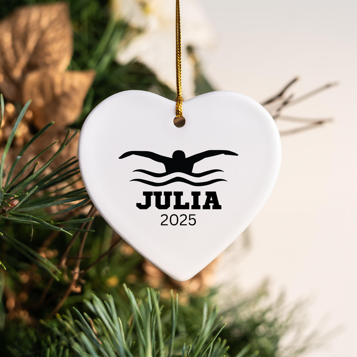 Personalized Swimming Christmas Ornament Gift for Swimmer Swimmer Gift Christmas Gift for Swimming Enthusiast Gift for swim t