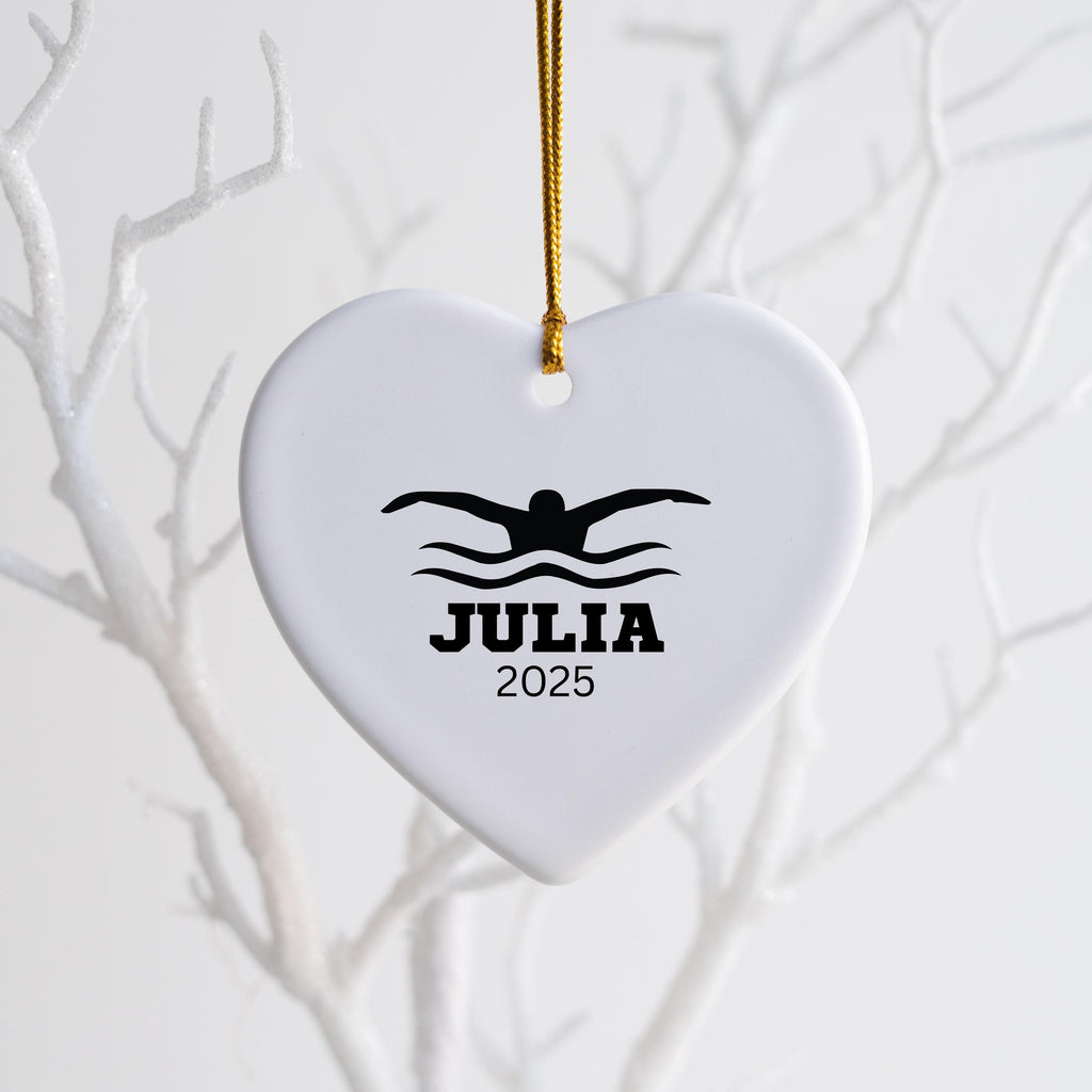 Personalized Swimming Christmas Ornament Gift for Swimmer Swimmer Gift Christmas Gift for Swimming Enthusiast Gift for swim t