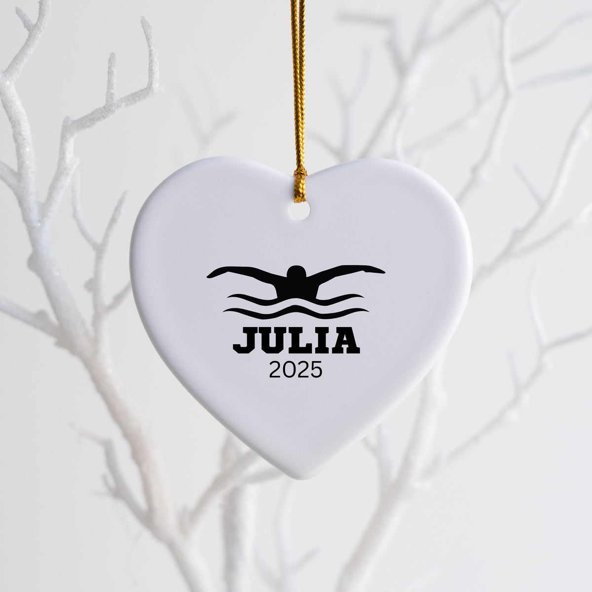 Personalized Swimming Christmas Ornament Gift for Swimmer Swimmer Gift Christmas Gift for Swimming Enthusiast Gift for swim t
