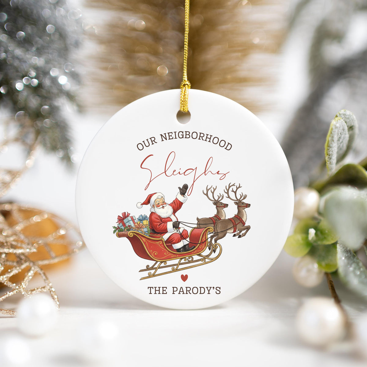 Neighbor Christmas Gift for Neighbor Best Neighbor Ever Christmas Ornament Neighbor Appreciation Gift Neighbor Christmas Gift