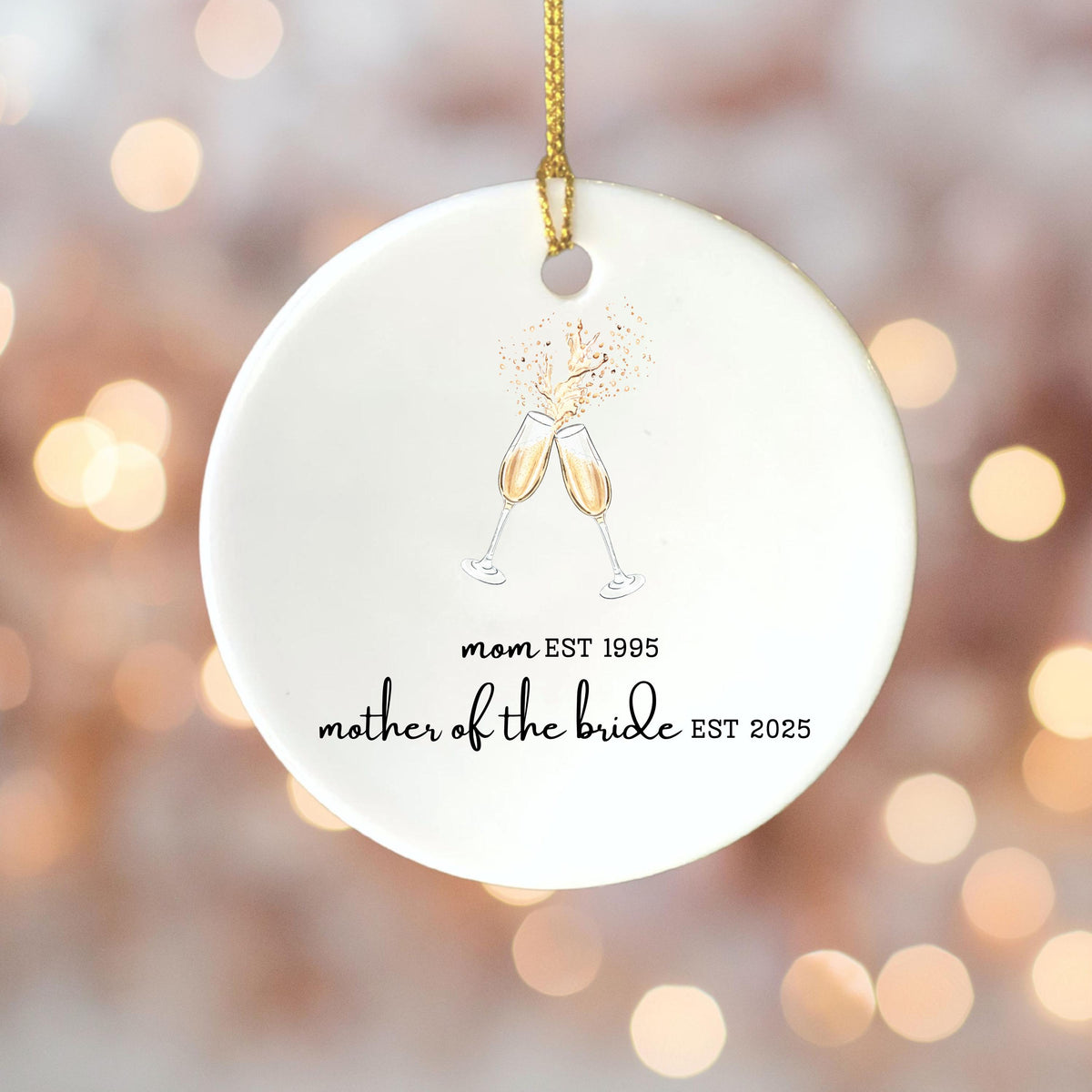 Personalized Gift for Mother of the Bride Custom Ornament Gift for Mom from Bride Gift From Daughter Wedding Keepsake for Mom