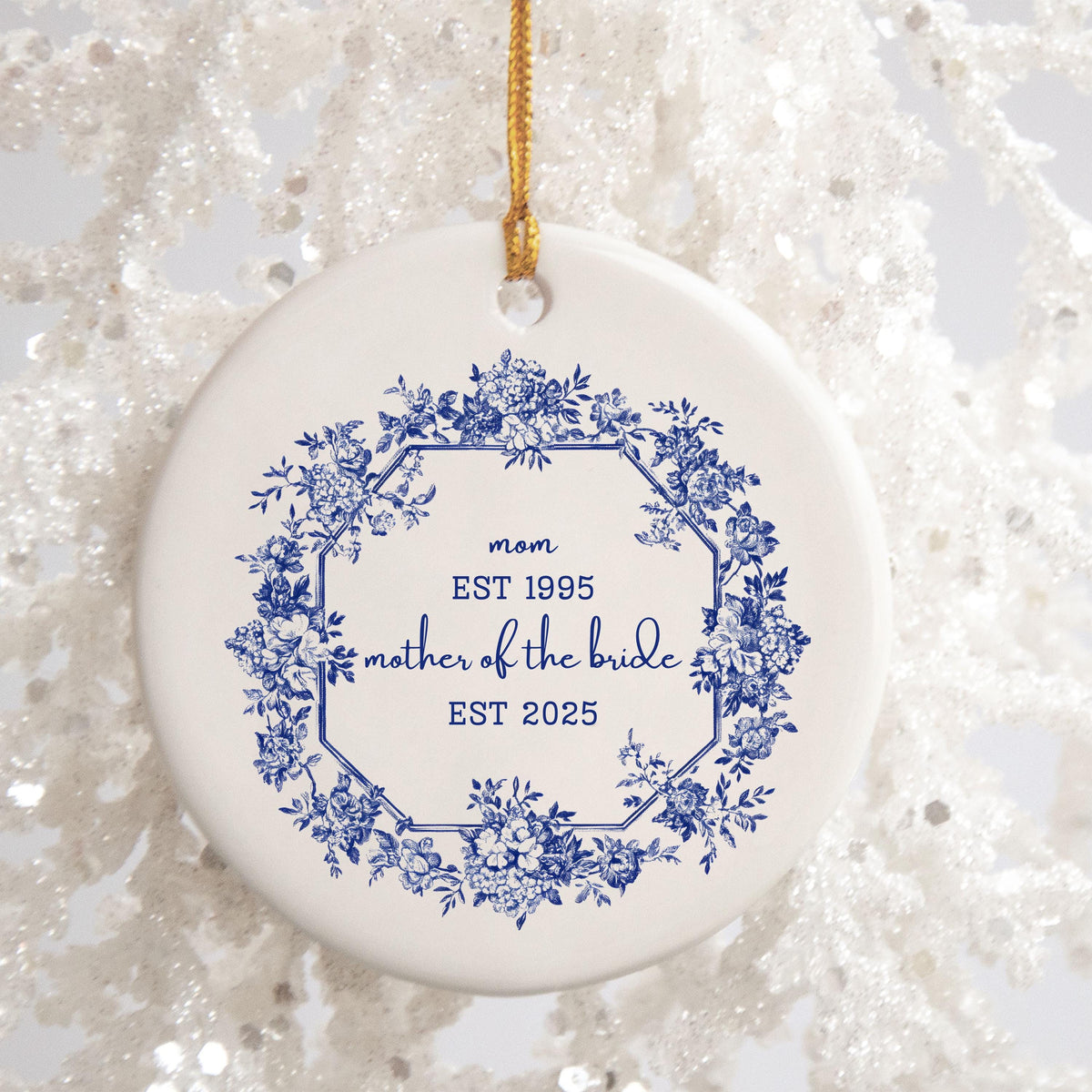 Personalized Gift for Mother of the Bride Custom Ornament Gift for Mom from Bride Gift From Daughter Wedding Keepsake for Mom