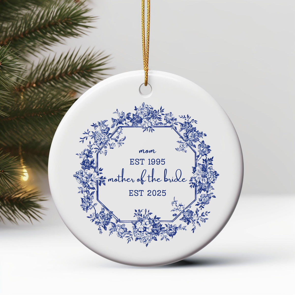 Personalized Gift for Mother of the Bride Custom Ornament Gift for Mom from Bride Gift From Daughter Wedding Keepsake for Mom