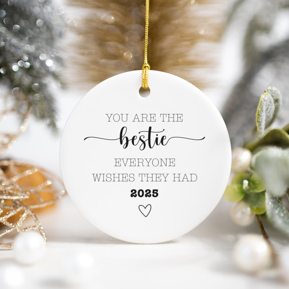 Best Friend Ornament Best Friend Gift Christmas Gift for Friend Appreciation Friendship Christmas Ornament Friend Keepsake Gi