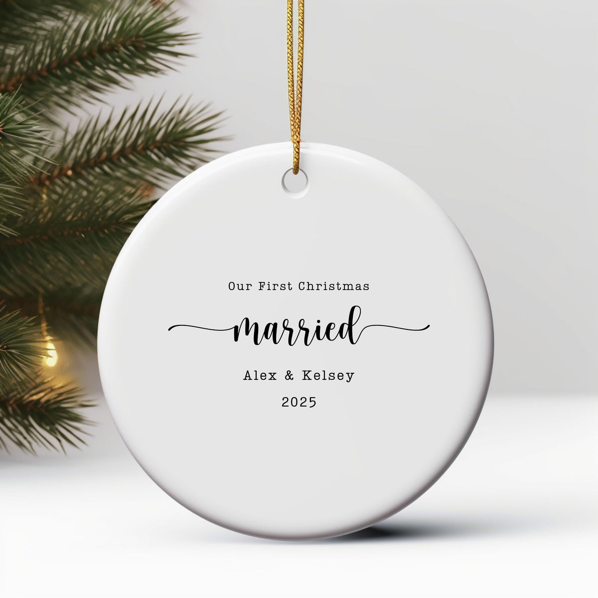 First Christmas as Mr. & Mrs Ornament First Christmas Married Christmas Ornament Personalized Married Christmas Ornament Cust
