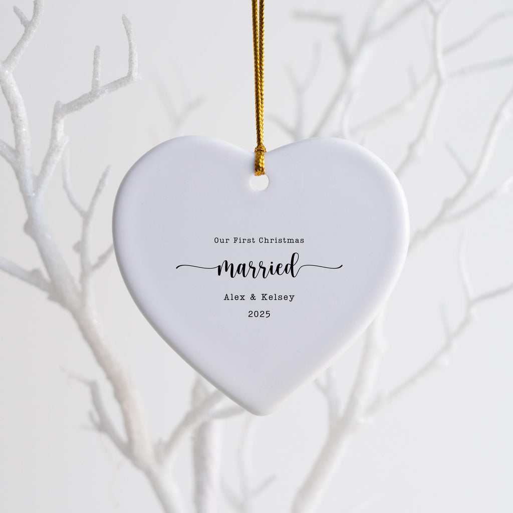 First Christmas as Mr. & Mrs Ornament First Christmas Married Christmas Ornament Personalized Married Christmas Ornament Cust