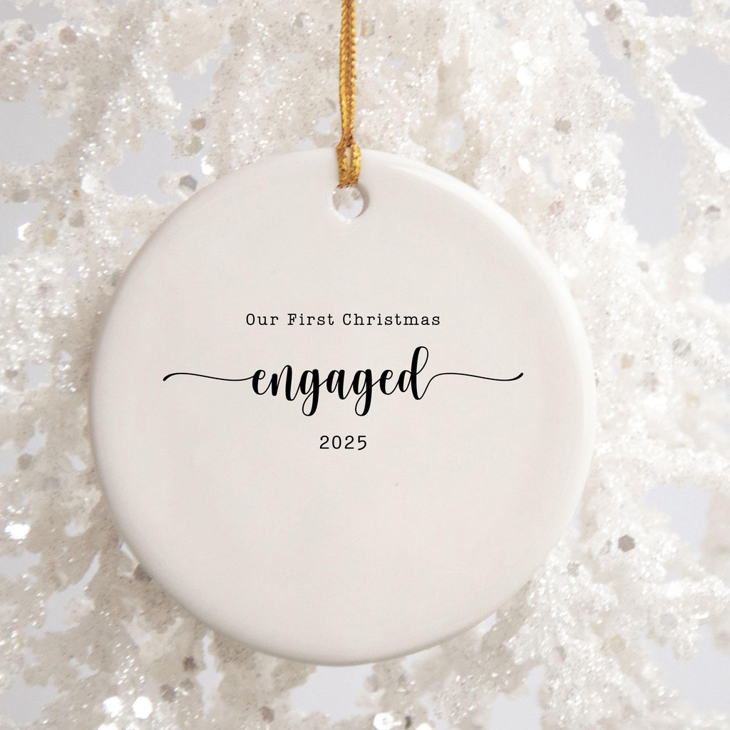 Engaged Ornament Engagement Ornament Keepsake Engagement Gift for Engaged Couple First Christmas Engaged Personalized Christm