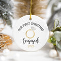 Engaged Ornament Engagement Ornament Keepsake Engagement Gift for Engaged Couple First Christmas Engaged Personalized Christm