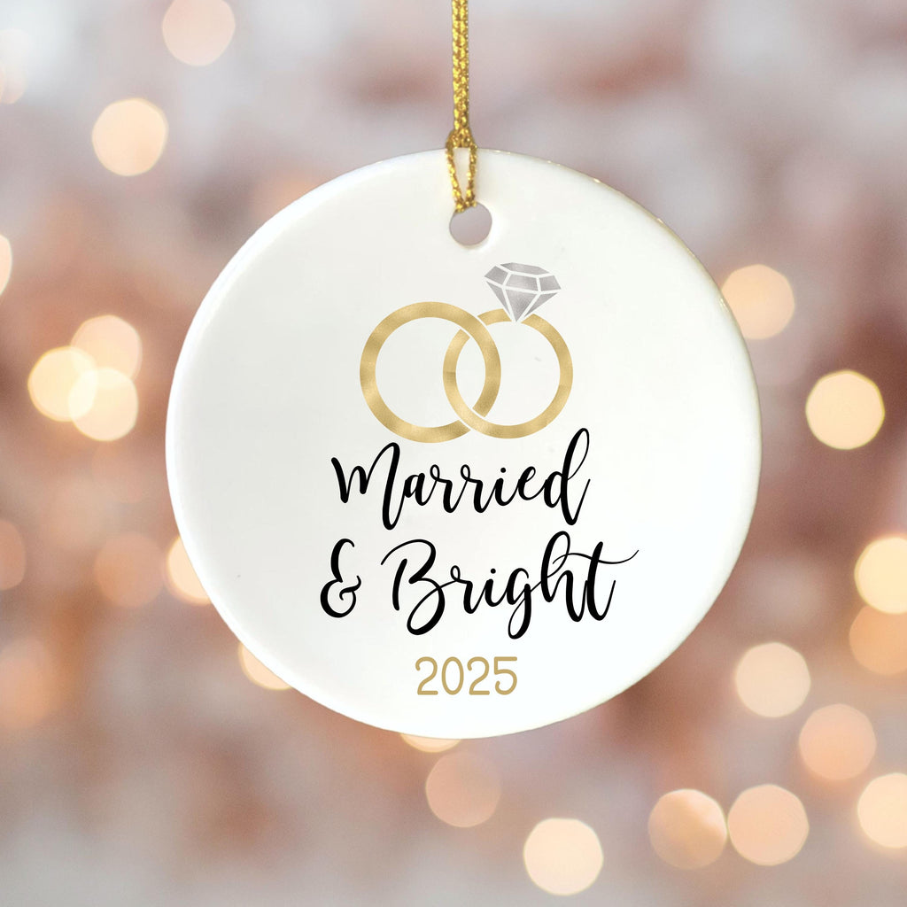 First Christmas Married Ornament Christmas Ornament Wedding Gift for Newlyweds Gift for Couple Christmas as Mr. & Mrs. Christ