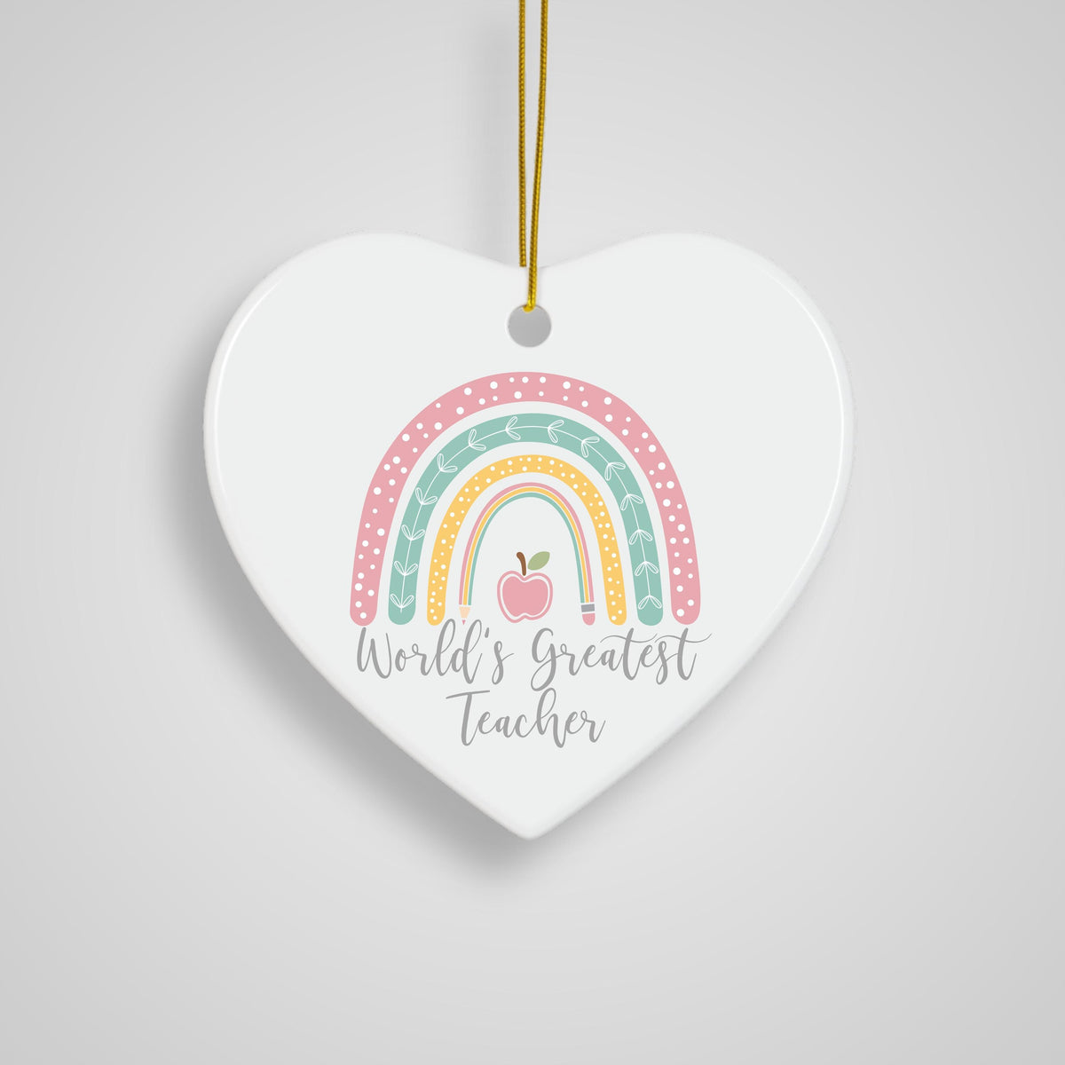 Personalized Teacher Christmas Ornament