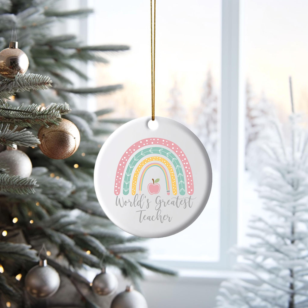 Personalized Teacher Christmas Ornament