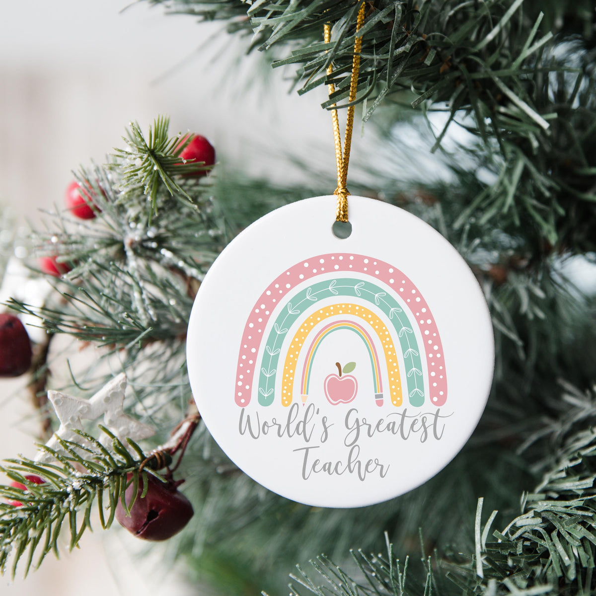 Personalized Teacher Christmas Ornament