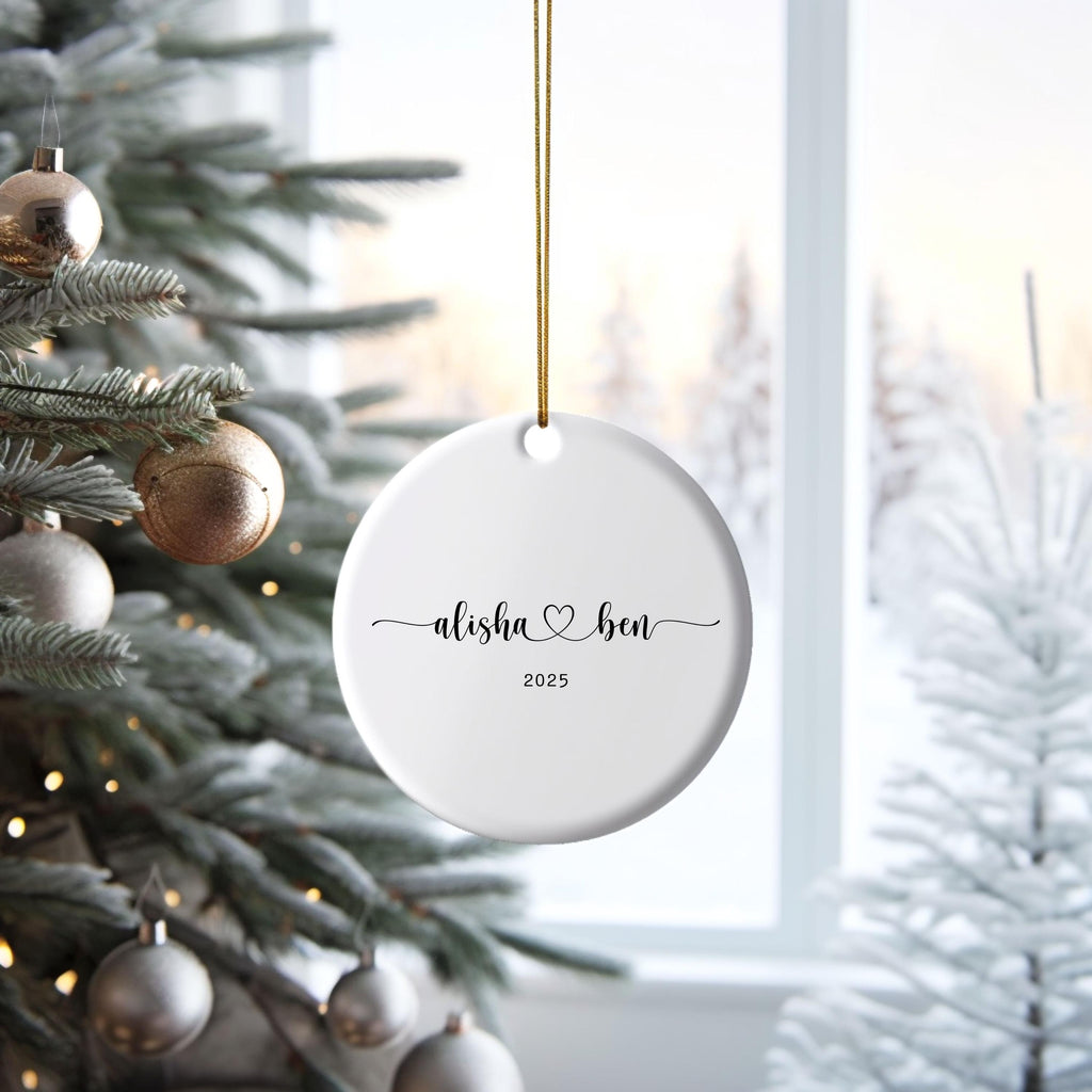 Personalized Couple Christmas Ornament First Christmas Together New Couple Keepsake Christmas Gift for Couple Newlywed Gift E