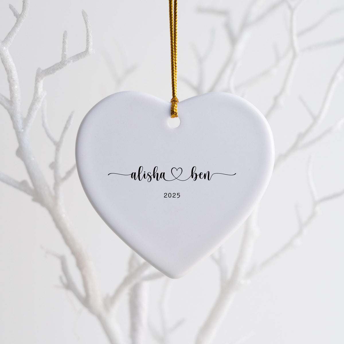 Personalized Couple Christmas Ornament First Christmas Together New Couple Keepsake Christmas Gift for Couple Newlywed Gift E